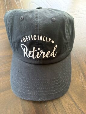 Officially Retired Black Dad Hat Adjustable Retirement Gift Cap